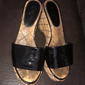 Chanel Patent Leather Wedges Euro 39 / US 9
